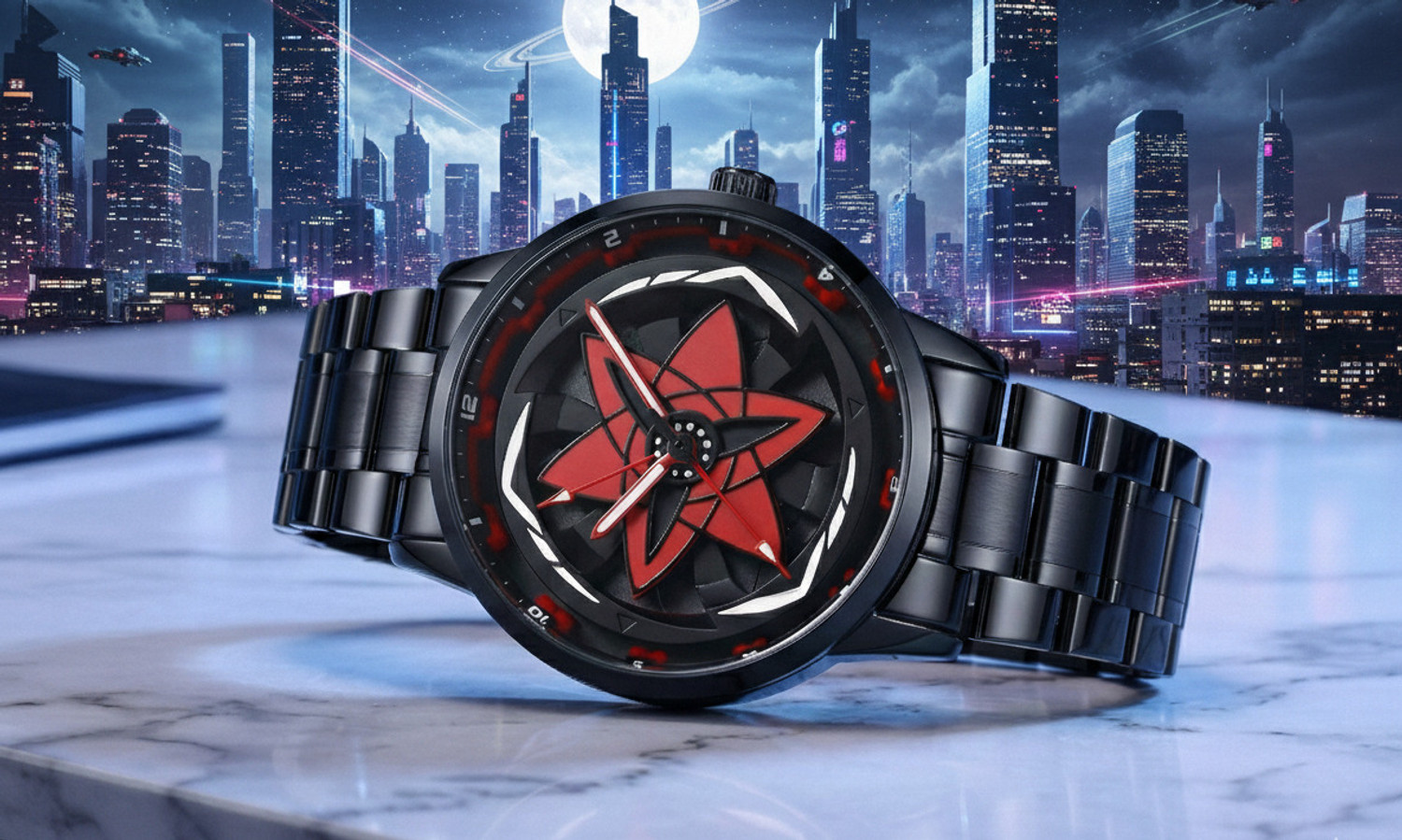 zyrowear Star Design Spinner Chain Strap Analog Watch - Image 1