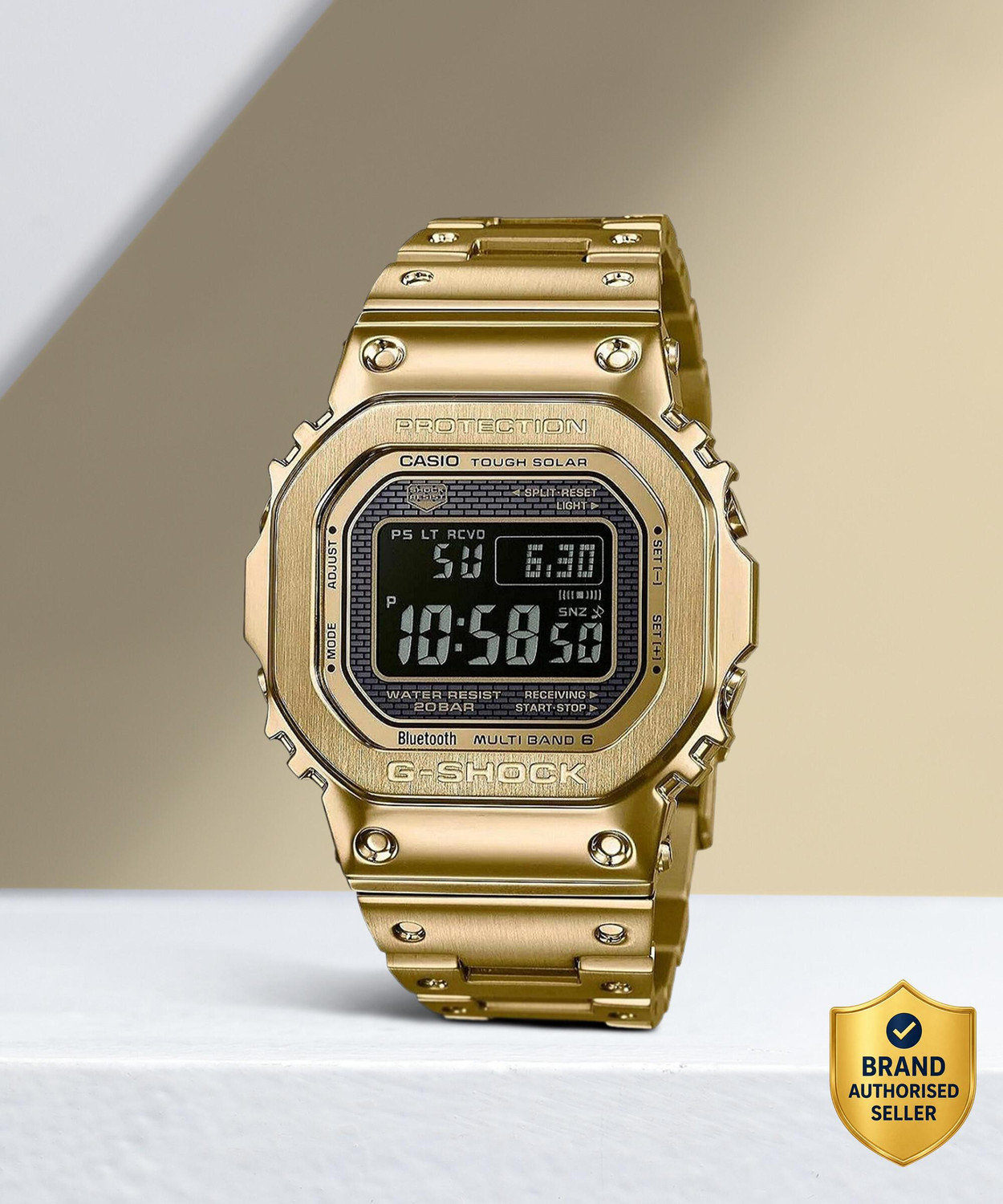 CASIO G-Shock Gold Ip Dial Gold Ip Solid Band Digital Watch - For Men G902 (GMW-B5000GD-9DR) - Image 1