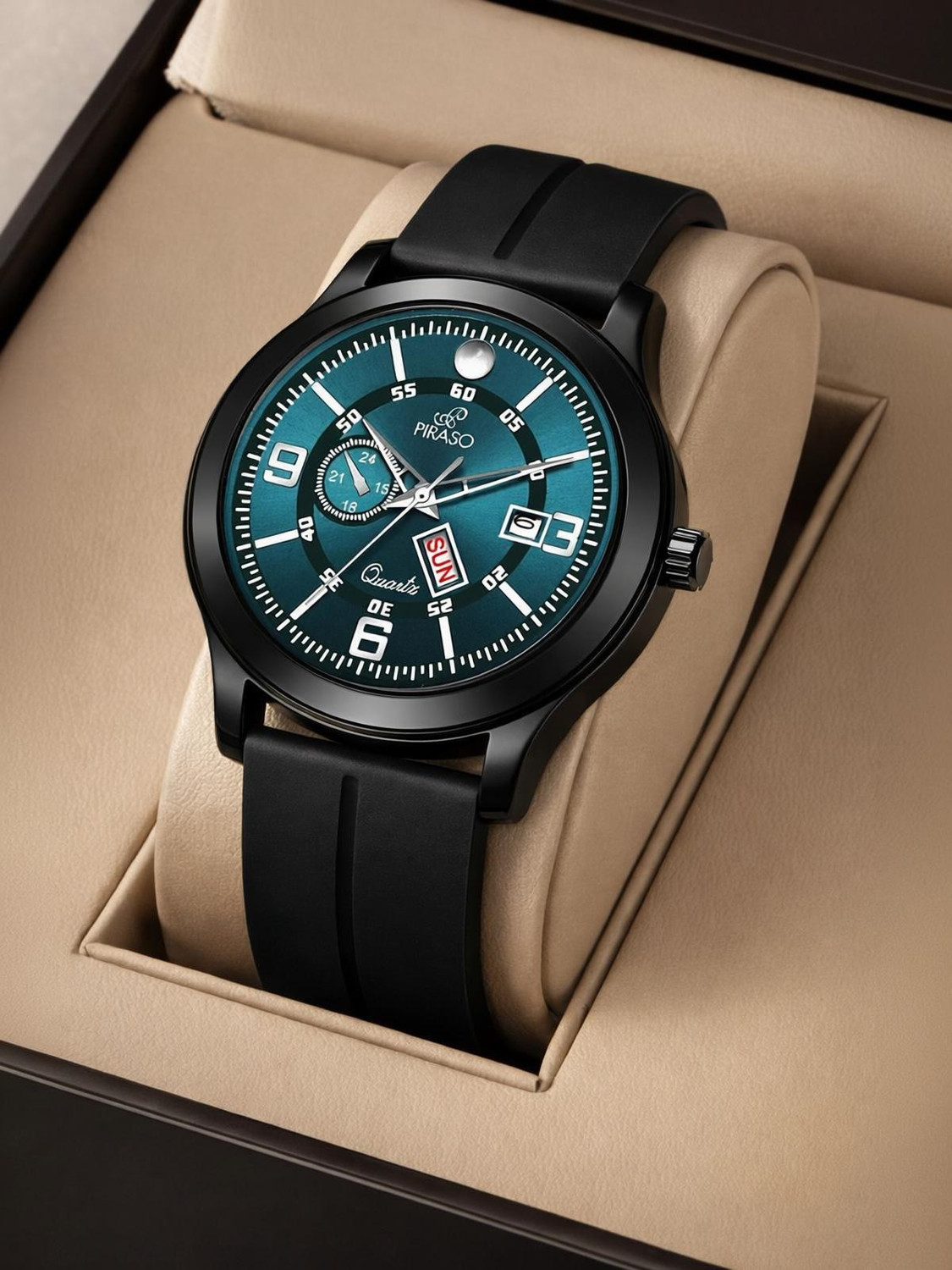 Piraso Blue Day Date Dial Analog Watch for Men - Image 1