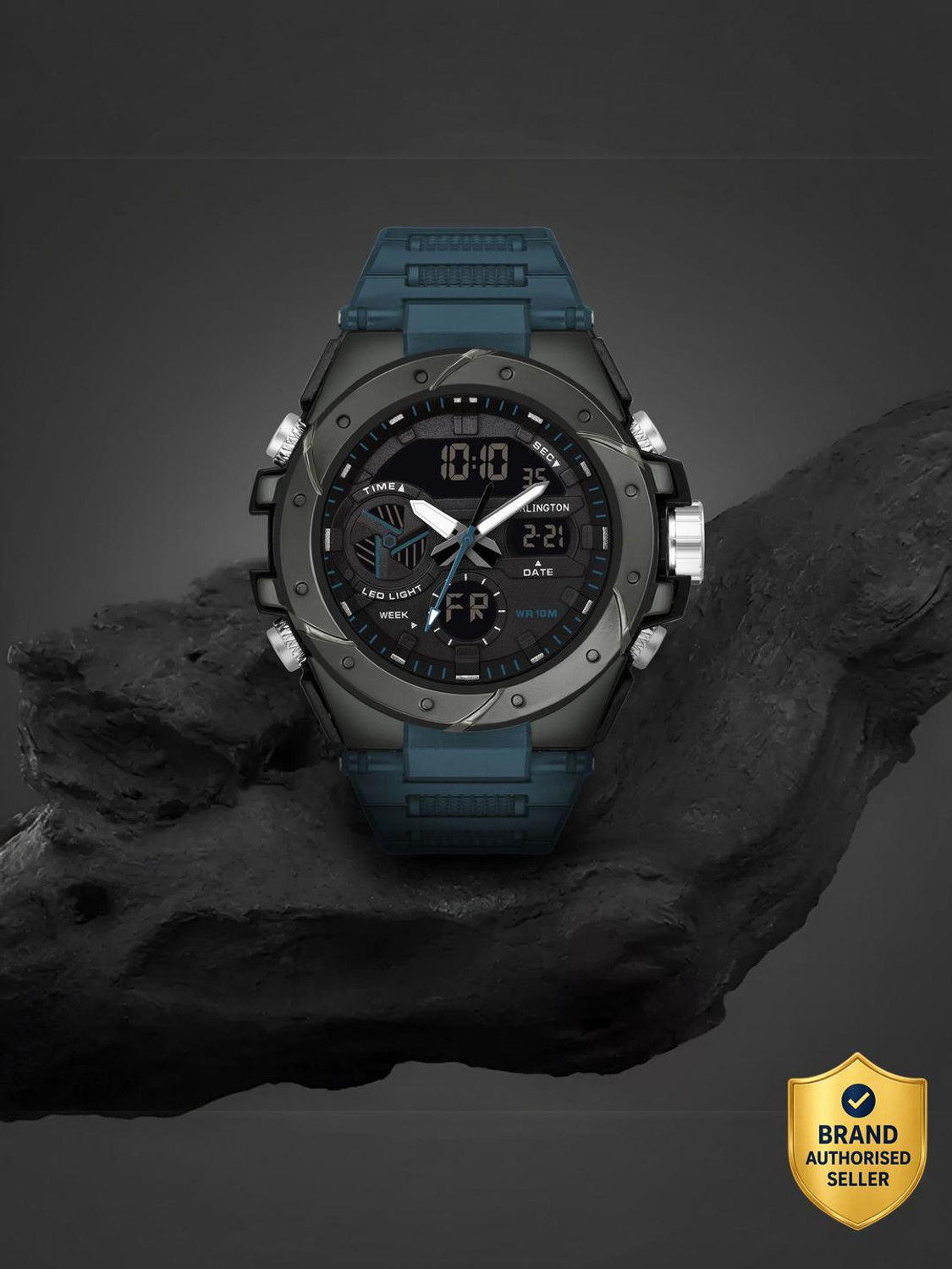 Carlington Endurance Series CT 9140 Analog-Digital Watch, Teal - Image 1