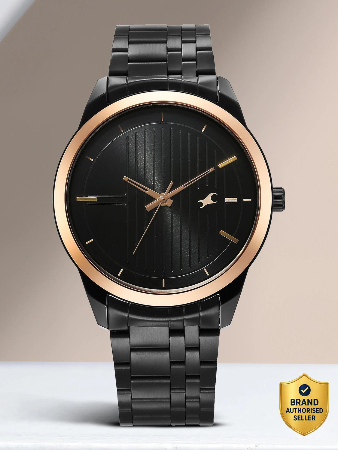Fastrack Stunners Black Dial Steel Strap Analog Watch NT3308KM01 - Image 1