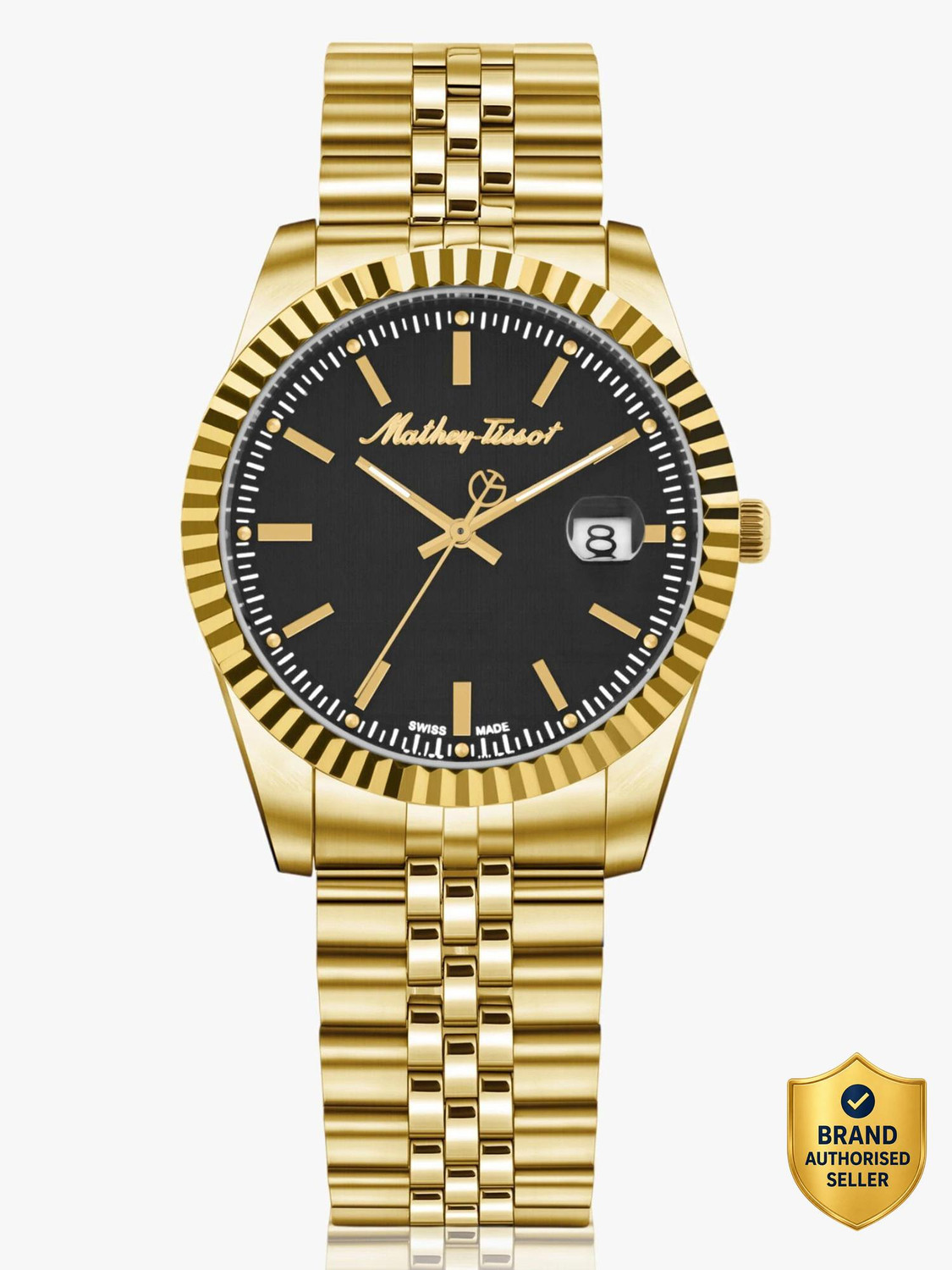 Mathey-Tissot Swiss Made Quartz Black Dial Analog Watch H810PN - Image 1