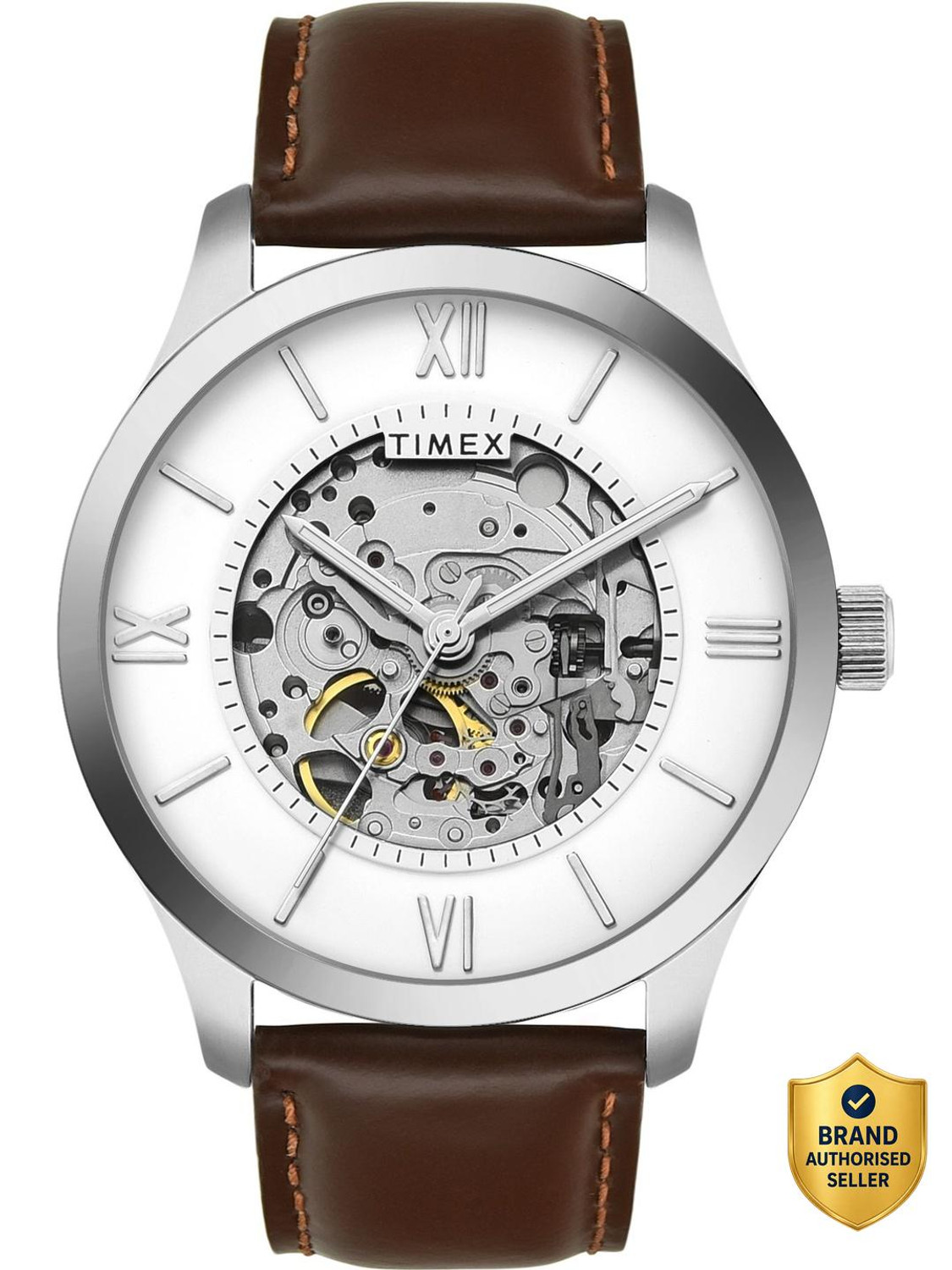 TIMEX Automatic White Dial Analog Watch - For Men TWEG208SMU02 - Image 1