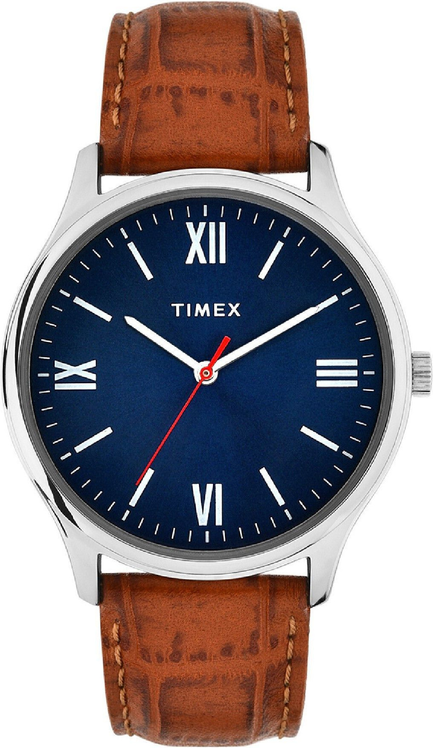 TIMEX Blue Dial Leather Strap Analog Watch for Men TW0TG7301 - Image 1