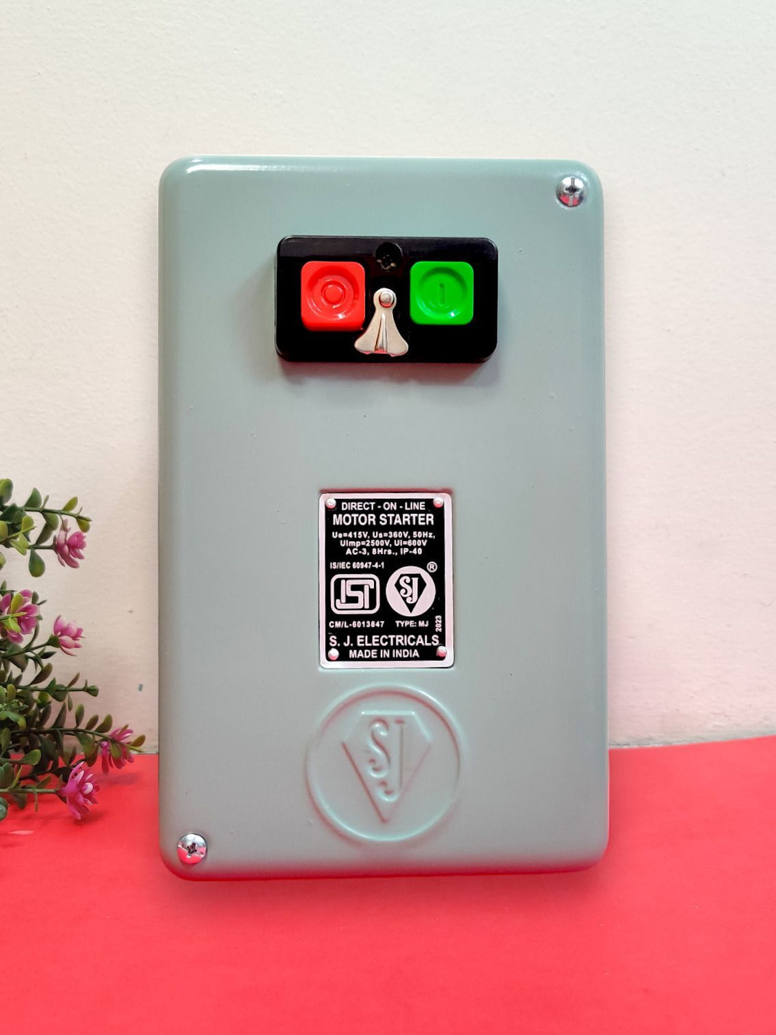 S J DOL Starter MJ+ 6-10A 3 Phase 5 HP - Image 1
