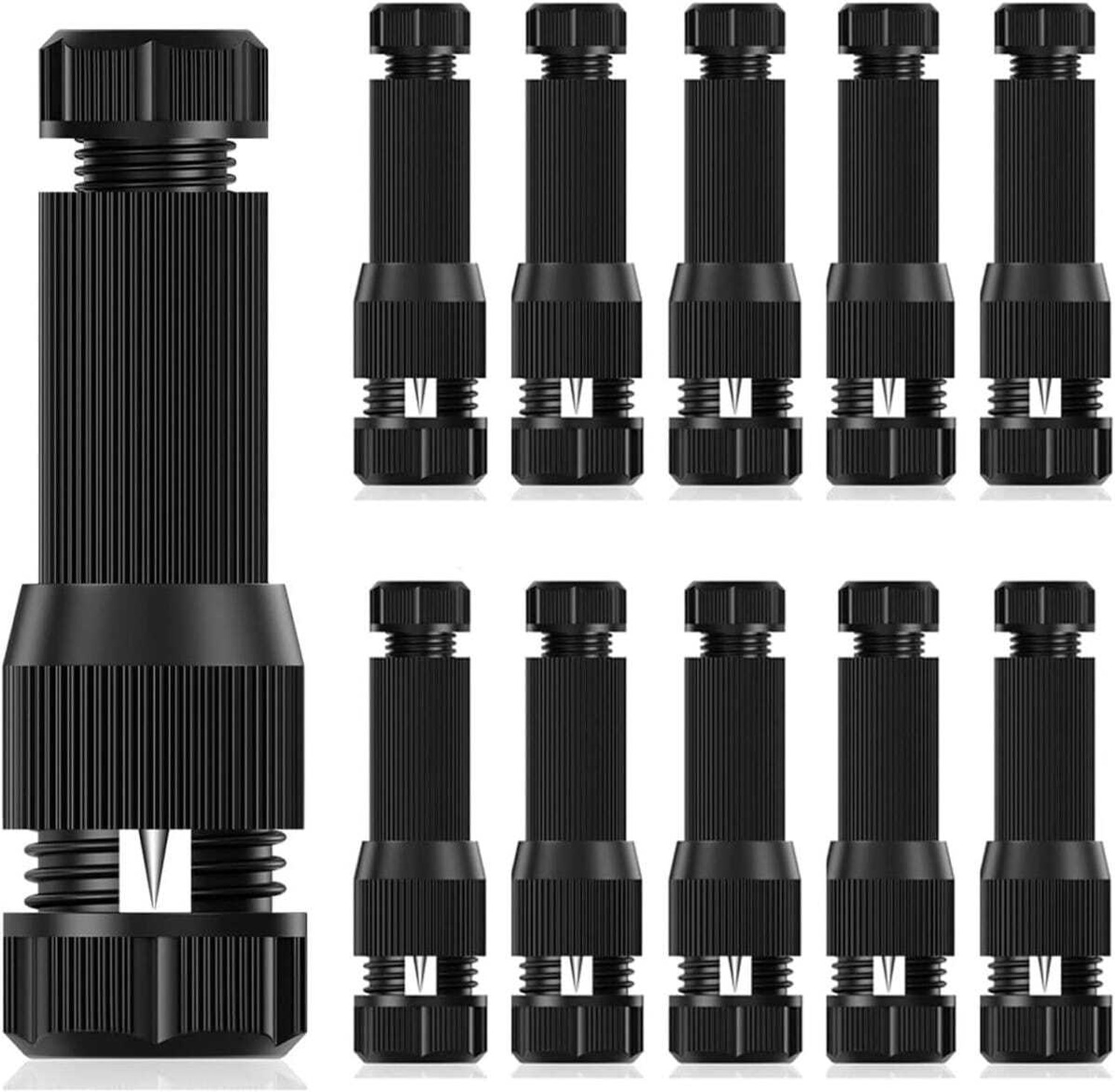 GRALLEX1 Low Voltage Landscape Light Wire Connector, 6 Pcs, Black - Image 1