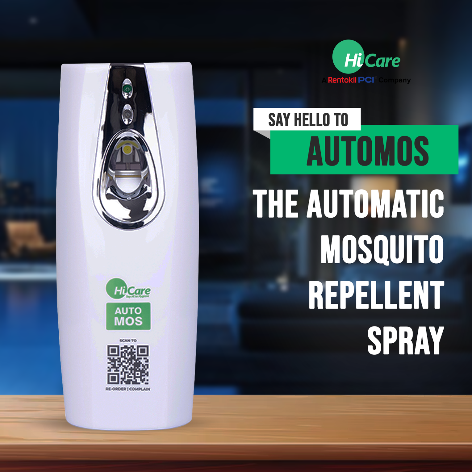 Hicare Machine HiCare AutoMos Machine + 1 Refill– Starter Pack- 90 Days Mosquito ...