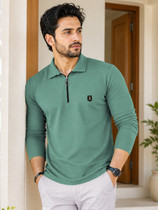ZXN Clothing Solid Men Round Neck Green T-Shirt - Buy ZXN Clothing
