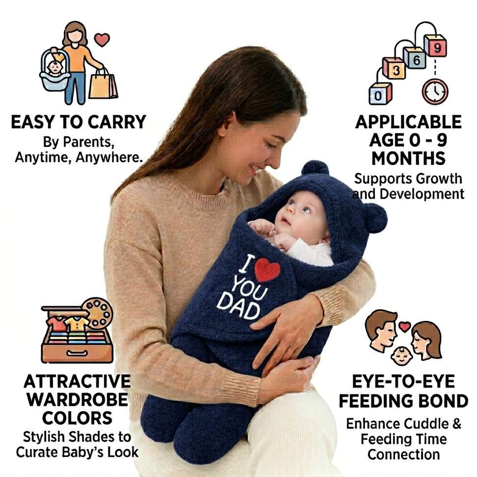 Shopsy BRANDONN Embroidered Crib Wearable Blanket - Image 3