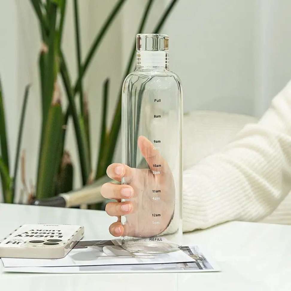 Shopsy Tap2kaart 500ml Borosilicate Glass Bottle with Hourly Time - Image 7