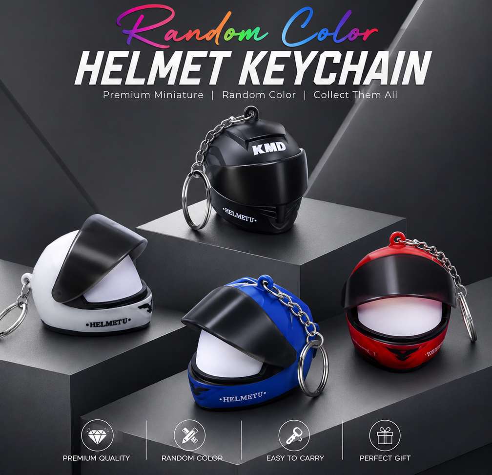 Shopsy devanshikidstoy Helmet Keychain with LED Auto Light - Image 6