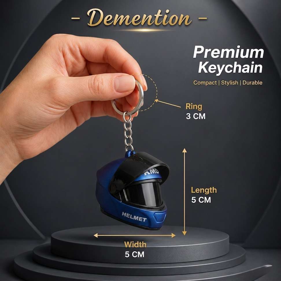 Shopsy devanshikidstoy Helmet Keychain with LED Auto Light - Image 4