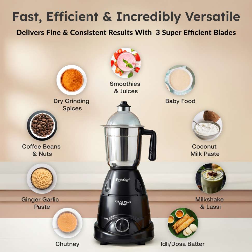 Shopsy Prestige Plus 750W Juicer Mixer Grinder - Image 7