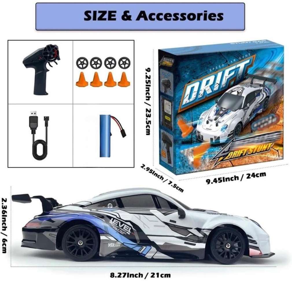 J K INTERNATIONAL RC Drift 1:24 Scale 4WD 2.4GHz Remote Control Racing Car with LED Lights - RC Drift 1:24 Scale 4WD 2.4GHz Remote Control Racing Car with LED Lights . shop for J K INTERNATIONAL products in India. | Shopsy.in - Image 4