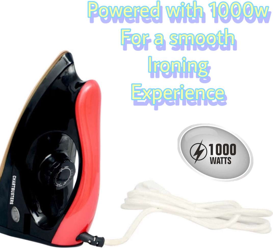 Chartbusters 1000-Watt Iron | Safety-Packed Iron with Quick,Uniform Heating | 2-year Warranty 1000 W Dry Iron Price in India - Buy Chartbusters 1000-Watt Iron | Safety-Packed Iron with Quick,Uniform Heating | 2-year Warranty 1000 W Dry Iron online at Shopsy.in - Image 6