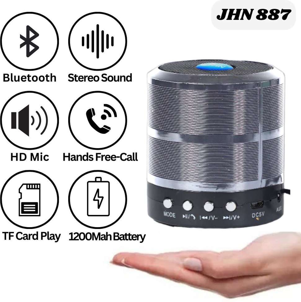 Shopsy JHN 887 10W Bluetooth Party Speaker Silver - Image 8