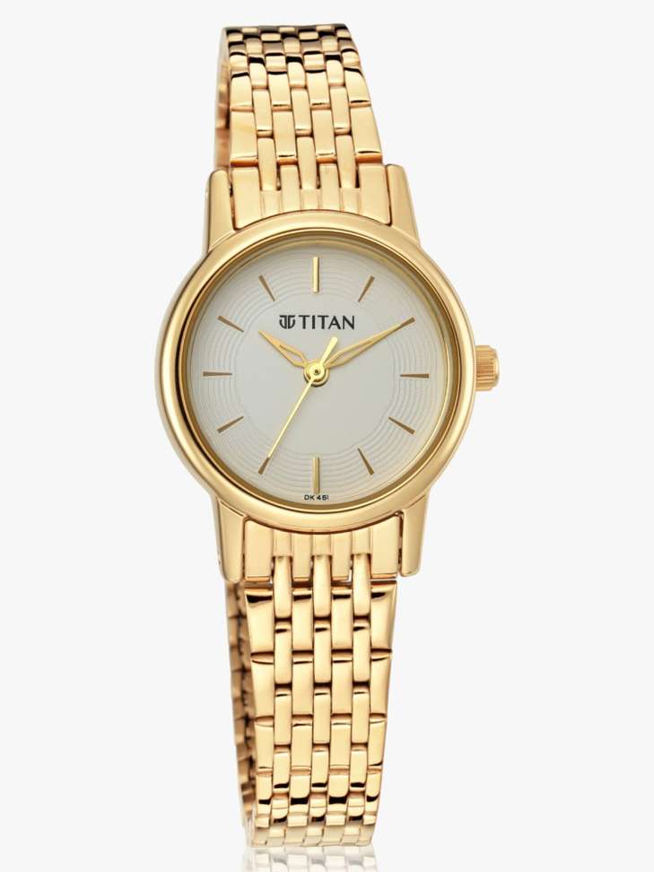 Titan Titan Quartz White Dial Gold Metal Strap Analog Watch - For Women - Buy Titan Titan Quartz White Dial Gold Metal Strap Analog Watch - For Women NT2593YM02,NU2593YM02 Online at Best Prices in India | Shopsy.in - Image 7