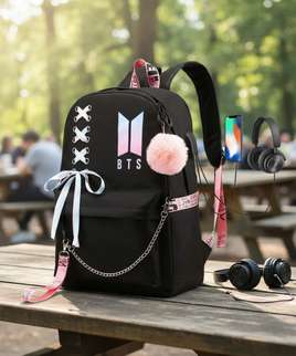 Stylish girls BTS Printed bag and backpack 10 L Backpack Price in