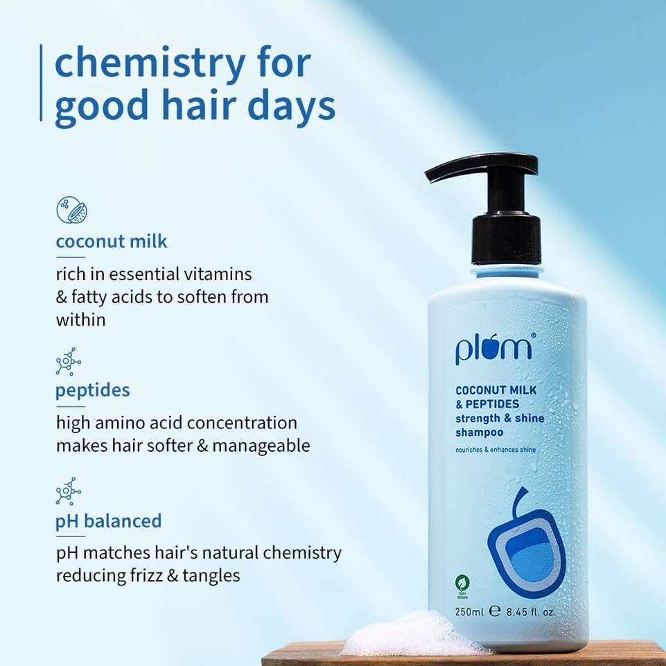 Shopsy Plum Coconut Milk & Peptides Shiny Hair Duo, 54ml - Image 7