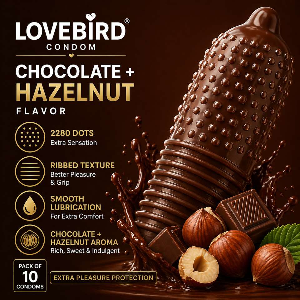 Shopsy LOVEBIRDCONDOM Ohh wow Chocolate Hazelnut Condoms - Image 2