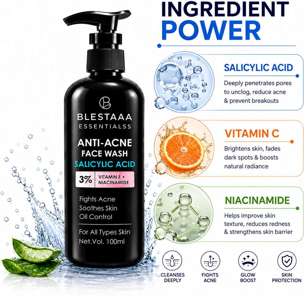 Shopsy blestaaa essentialss Salicylic Acid Face Wash with Niacinamide - Image 4