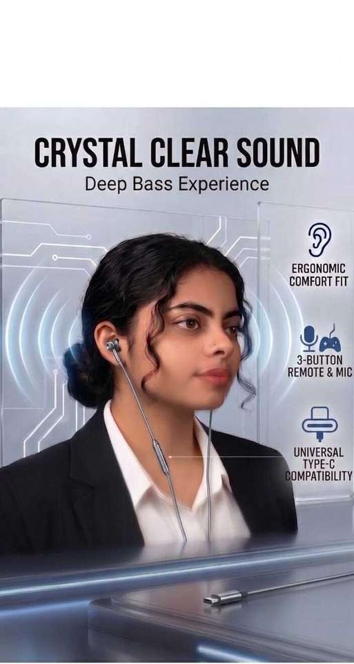 Shopsy RSTEQ Type C Magnetic Bud Wired Earphone - Image 8