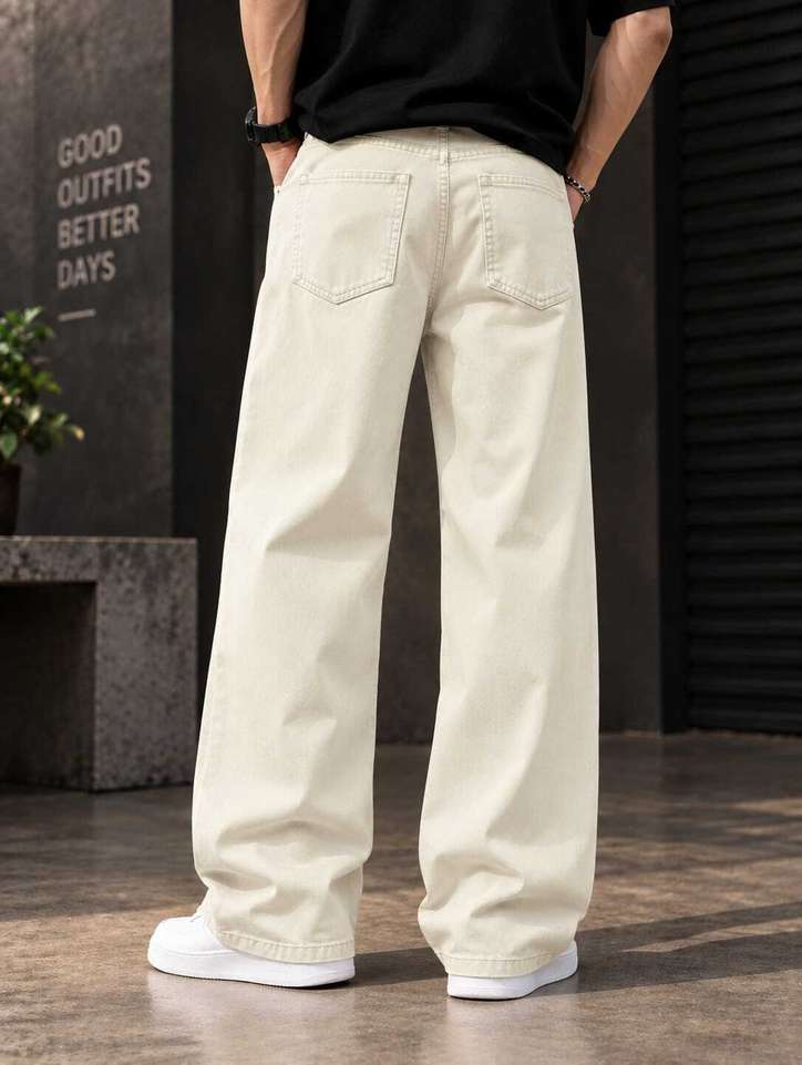 NOORI Baggy Fit Men Beige Jeans - Buy NOORI Baggy Fit Men Beige Jeans Online at Best Prices in India | Shopsy.in - Image 3