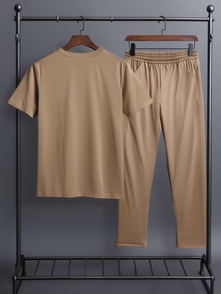 YUGFASHIONWORLD Men Beige Night Suit Set Price in India - Buy YUGFASHIONWORLD Men Beige Night Suit Set online at Shopsy.in - Image 5