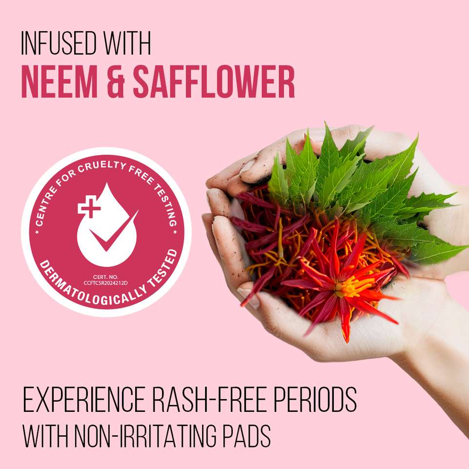 everteen Period Care XXL Soft with Neem-Safflower - (40 Pads Each) Sanitary Pad | Buy Women Hygiene products online in India | Shopsy.in - Image 3