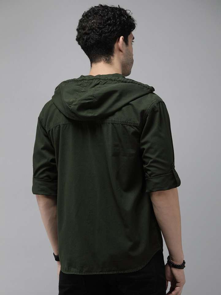 Roadster Men Solid Casual Green Shirt - Buy Roadster Men Solid Casual Green Shirt Online at Best Prices in India | Shopsy.in - Image 6