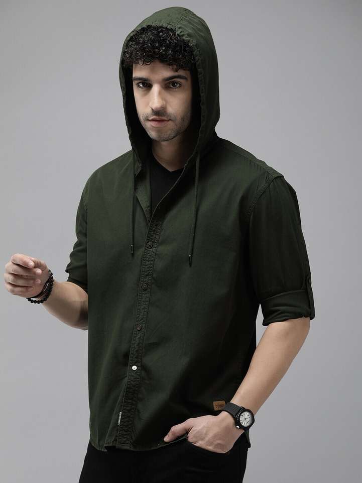 Roadster Men Solid Casual Green Shirt - Buy Roadster Men Solid Casual Green Shirt Online at Best Prices in India | Shopsy.in - Image 5