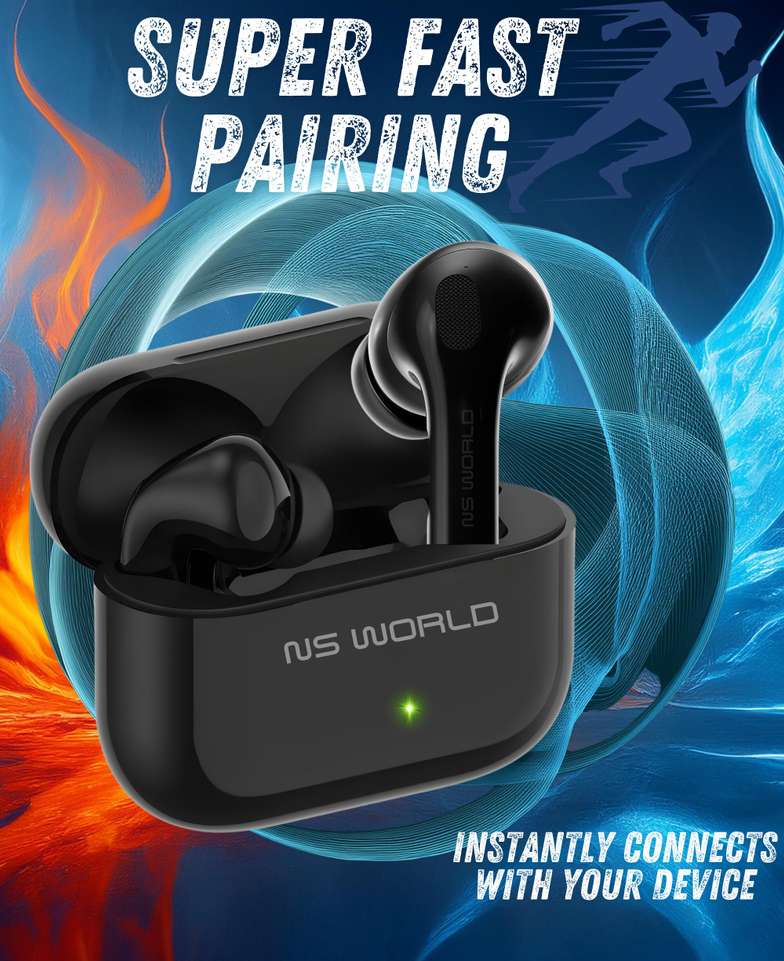 NS WORLD Thunderbuds V3 | Deep Bass | Large Battery headphone | Touch Earbuds & Airbuds Bluetooth Headset Price in India - Buy NS WORLD Thunderbuds V3 | Deep Bass | Large Battery headphone | Touch Earbuds & Airbuds Bluetooth Headset online at Shopsy.in - Image 5