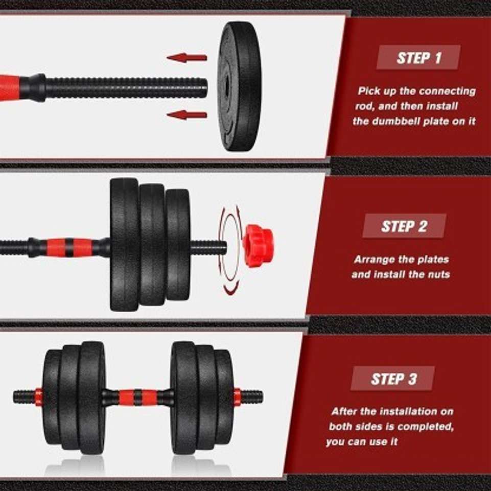 Shopsy COGNANT FITNESS 12KG Dumbbell Set with Connector Rod 3 kg - Image 5
