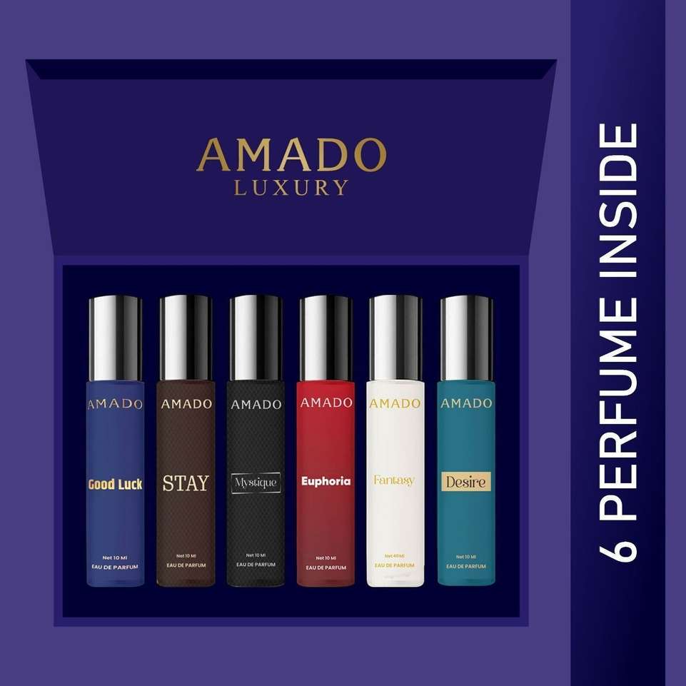 Amado Pack of 6 Designer Long Lasting Fragrances - 10ml Each | Signature Collection Eau de Parfum - 60 ml Price in India - Buy Amado Pack of 6 Designer Long Lasting Fragrances - 10ml Each | Signature Collection Eau de Parfum - 60 ml online at Shopsy.in - Image 3