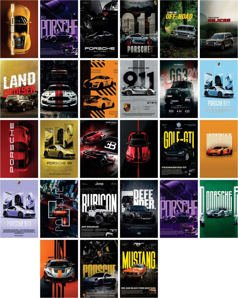 Shopsy Monkey Pen Pack of 27 Car Aesthetic Wall Collage Kit Posters - Image 2