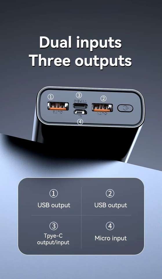 Shopsy TURBOGIGA 60000 mAh Power Bank 22.5W Fast Charging - Image 5
