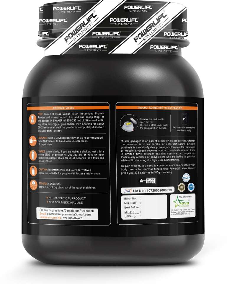 PowerLift Muscle Mass Gainer Protein Powder for Muscle & Weight Gain With Multivitamins Weight Gainers/Mass Gainers Price in India - Buy PowerLift Muscle Mass Gainer Protein Powder for Muscle & Weight Gain With Multivitamins Weight Gainers/Mass Gainers online at Shopsy.in - Image 5