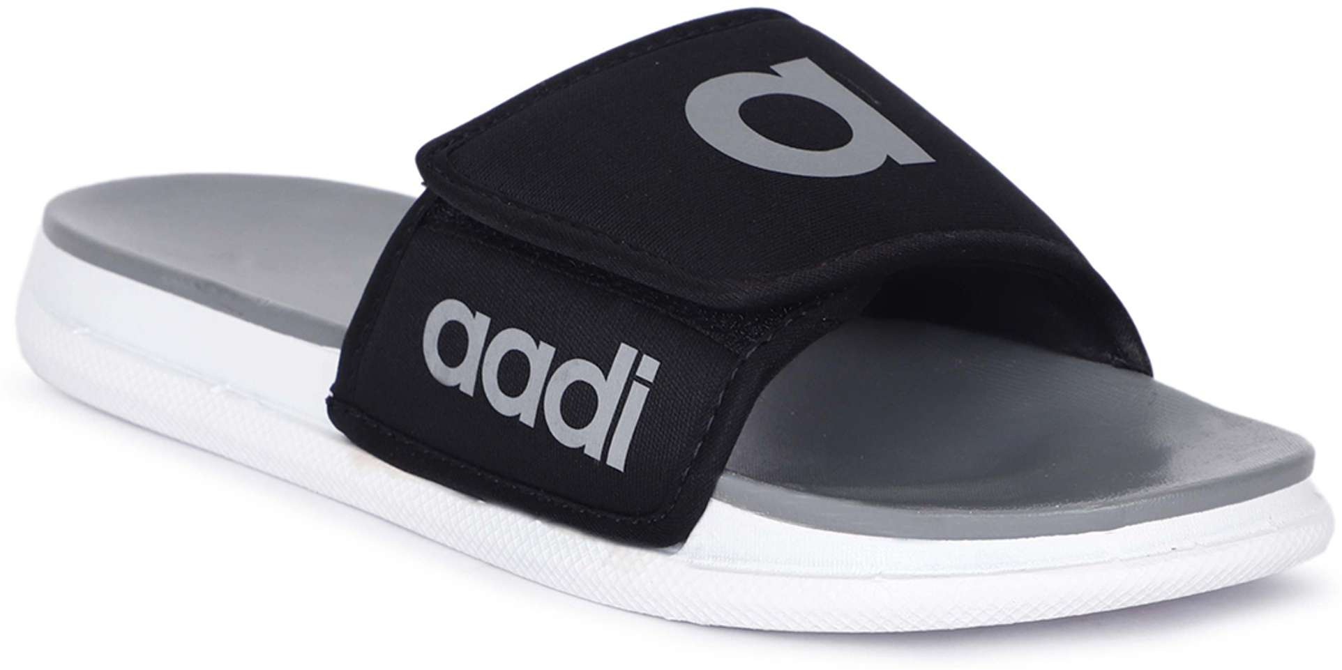 aadi Men Men's Grey Synthetic Leather Daily Casual Slider Slides - Buy aadi Men Men's Grey Synthetic Leather Daily Casual Slider Slides Online at Best Price - Shop Online for Footwears in India | Shopsy.in - Image 4