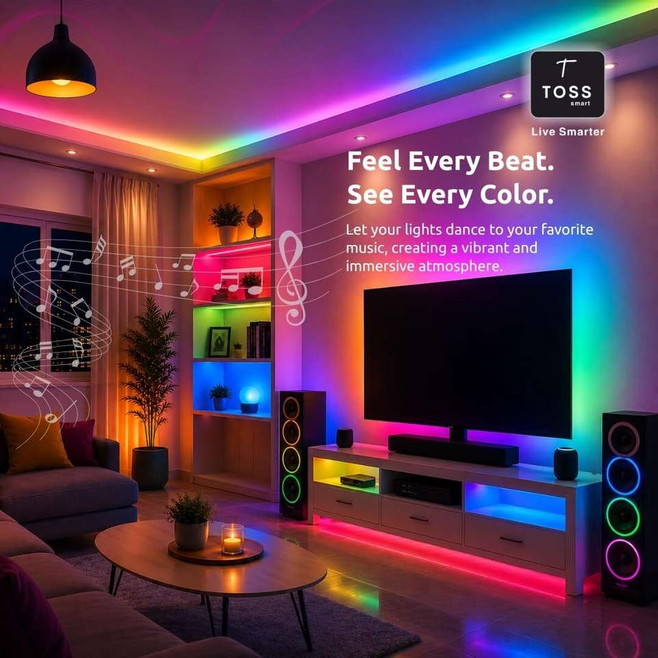 Shopsy Toss Smart RGB LED Bulb 9W B22 Bluetooth Music Sync Dimmable - Image 5