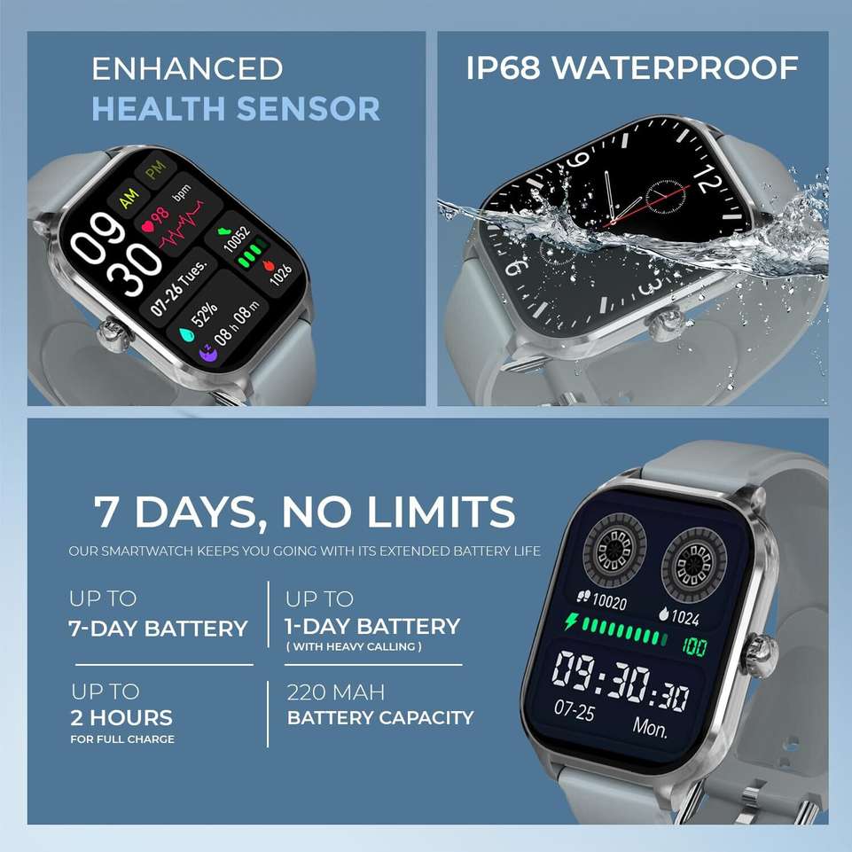 Kazotra Newly Launched H9 2.0" Smartwatch, Square Dial, Full Touch, Bluetooth Calling Smartwatch Price in India - Buy Kazotra Newly Launched H9 2.0" Smartwatch, Square Dial, Full Touch, Bluetooth Calling Smartwatch online at Shopsy.in - Image 4