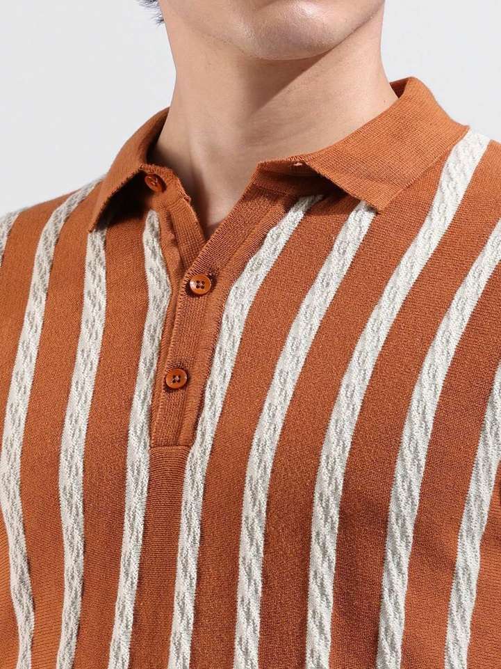 The Indian Garage Co. Self Design Men Polo Neck Brown T-Shirt - Buy The Indian Garage Co. Self Design Men Polo Neck Brown T-Shirt Online at Best Prices in India | Shopsy.in - Image 3