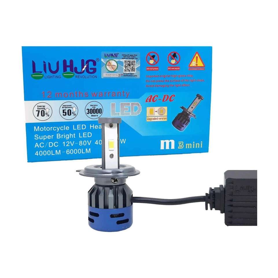 Shopsy LIU HJG White LED H4 Headlight Bulb 12V 60W - Image 2