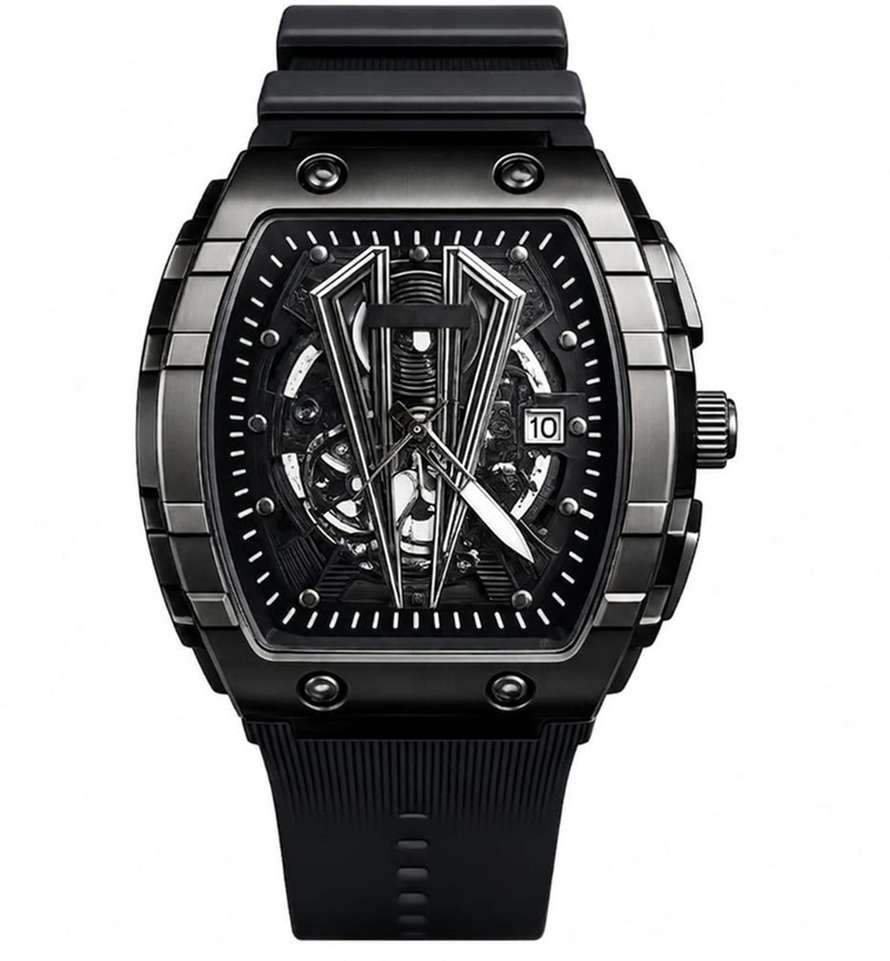 Shopsy Fanish Men's Square Analog Watch with Skeleton Dial - Image 2