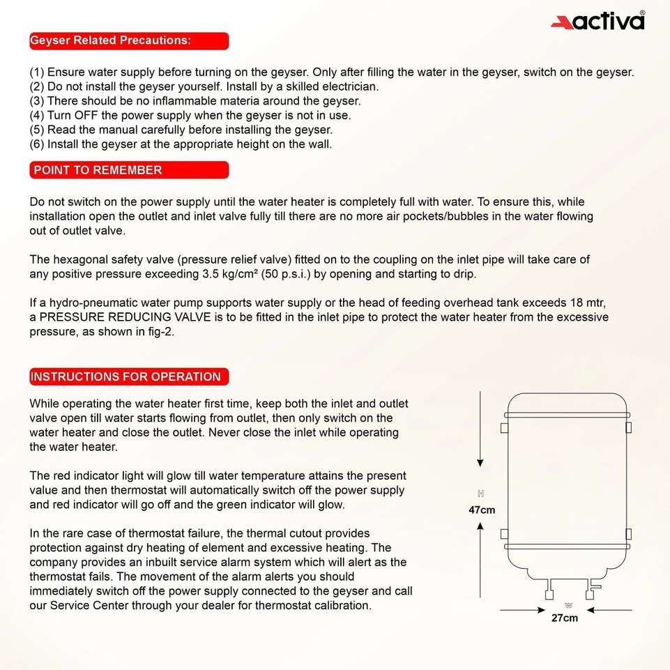 Shopsy Activa Amaazon 10L Instant Water Geyser - Image 8