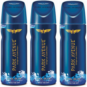 PARK AVENUE Cool Blue Deodorant Combo Pack of 3 Deodorant Spray - For Men (390 ml, Pack of 3) - Image 1