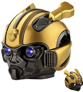 zoles Bumblebee Helmet Bluetooth Speaker Fm Radio USB Mp3 TF Smart Subwoofer Blue Tooth 5.0 Portable Mini Wireless Stereo Loudspeakers by Prime Power Devices 30 W Bluetooth Party Speaker (Yellow, 10.2 Channel) - Image 1