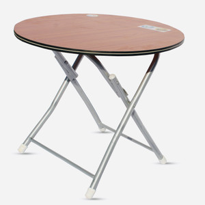 cauvery Metal Coffee Table (Finish Color - Teak Wood, Pre-assembled) - Image 1