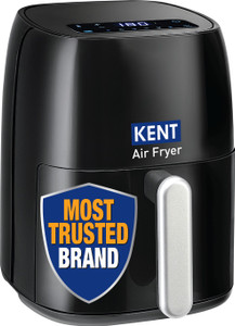 KENT Digi Plus Air Fryer 4L & 1300W | Fry, Grill, Roast & Bake | Digital Display & Touch Control Panel | Rapid Heating | 80% Less Oil Usage | High Temperature & Uniform Heating | Black Air Fryer (4 L) - Image 1