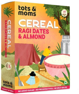 TOTS AND MOMS Instant Ragi Dates & Almonds Cereal (200 g, 8+ Months) - Image 1