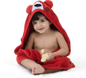 LuvLap Cotton 673 GSM Bath Towel (Red) - Image 1